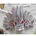 Sri Lankan Wooden Mask 12"Traditional Devil Home Decor Hanging Mask Size =12 inch Fire Devil. 