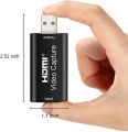 HDMI Video Capture Card, 4K HDMI to USB Capture Card Full HD 1080P 30fps Record via DSLR, Camcorder, Action Cam for Live Streaming, Online Classes, etc. Compatible with Mobile, Nintendo Switch, PlayStation, Xbox, Desktop and Laptop. 