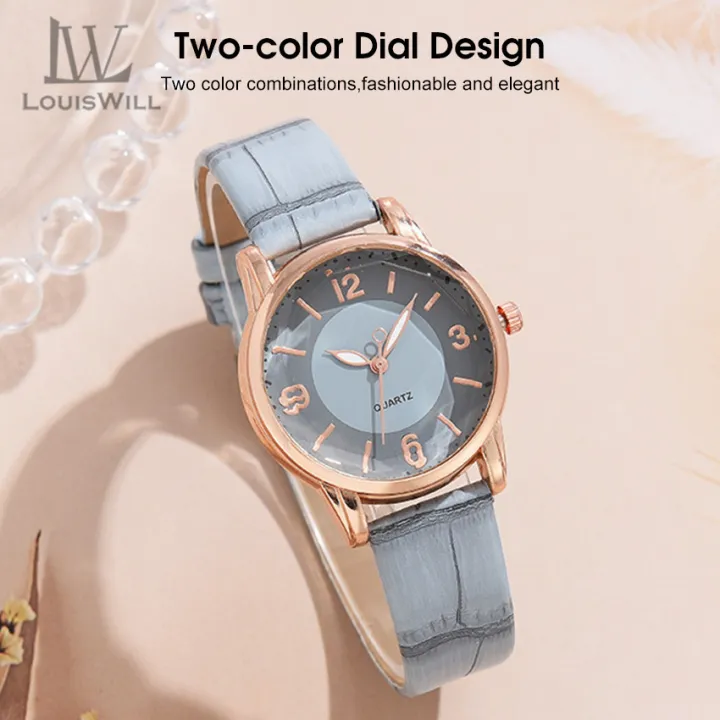 %E3%80%90Get%20the%20Perfect%20Fit%E3%80%91%20LouisWill%20Women's%20Watch%20Fashion%20Quartz%20Movement%20Belt%20Watch%20Strap%20Watches%20Two-color%20Design%20Cutting%20Surface%20Elegant%20Design%20Watch%20Wristwatch%20With%20Luminous%20Pointer%20-%20Image%207