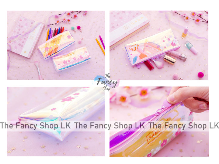 Pencil%20Case%20Pouch%20Korean%20Cute%20Kawaii%20School%20Stationery%20Mettalic%20Shiny%20Lazer%20Sakura%20Flower%20Design%20-%20Image%204