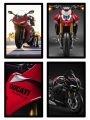 A4 Sized Poster Ducati Motorcycles Wall Posters Racing Bikes PVC Framed Wall Decors. 