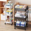 3 Tier Rolling Utility Cart Storage Shelf Movable Gap Storage Rack Kitchen Bathroom Slim Slide Organizer Shelf Livingroom Rack. 