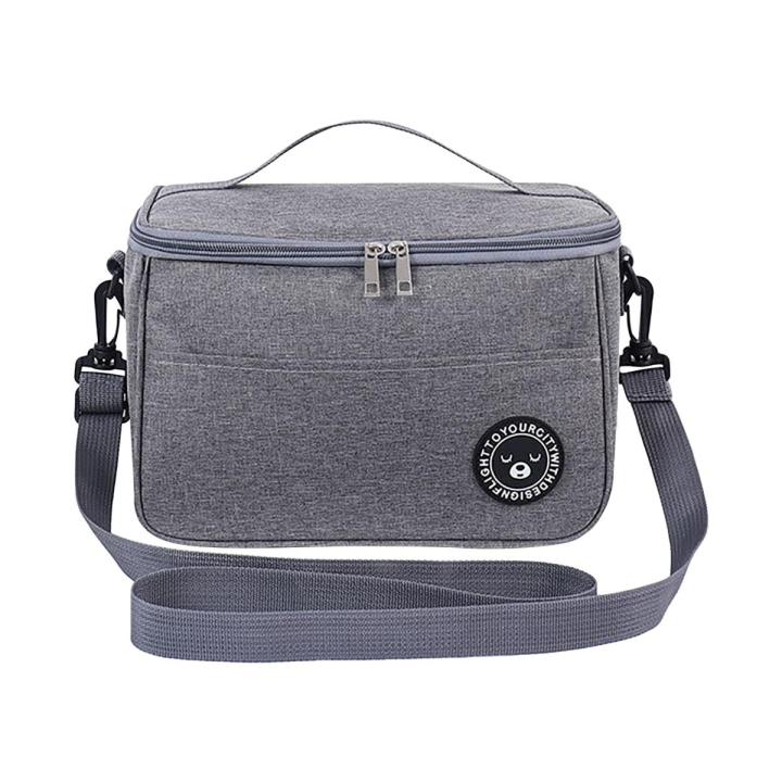 Portable Lunch Bag Food Thermal Box Durable Waterproof Office Cooler Lunchbox With Shoulder Strap Organizer Insulated Case
