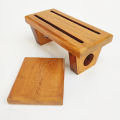 Mini Wooden Table Top Plant Stand Holder Adjustable with Flower Pots Set for Planter Wood Office Desk Indoor. 
