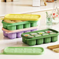 1Pc 8 Cell Food Grade Silicone Mold Ice Grid With Lid Ice Case Tray Making Mold MLK. 