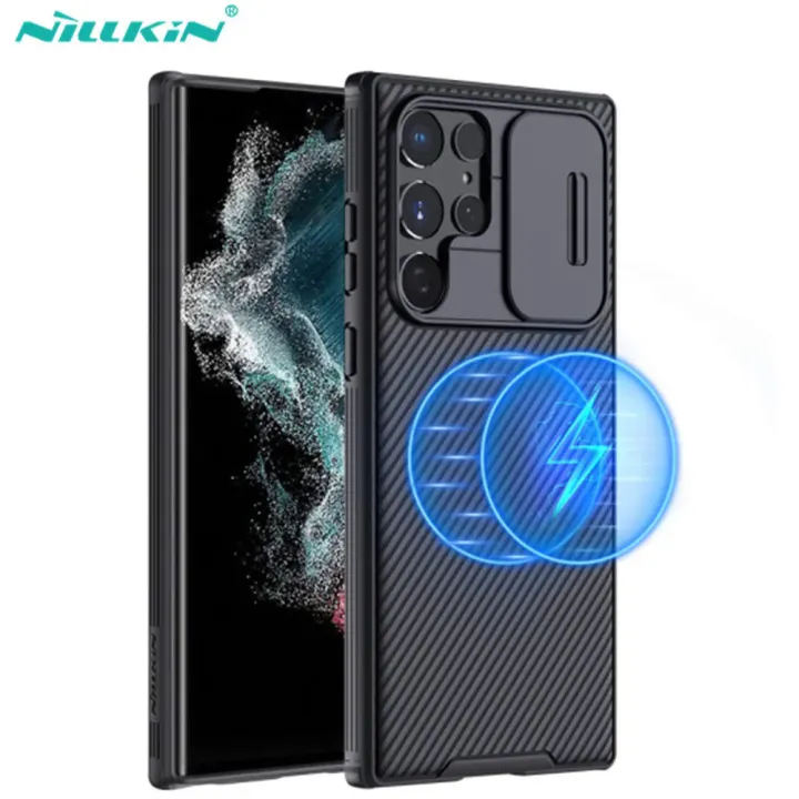 【PeacemPeace】 For Samsung Galaxy S22 Ultra MagSafe Case Nillkin CamShield Pro Slide Camera Protection Back Cover Magnetic For Samsung S22Ultra