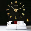 NEW Gold Roman numerals designer wall clock wall tatoo XXL in 3D new collection. 