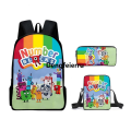 Dengfeierru LaoXzhongX Digital Building Blocks Numberblocks Backpack Birthday Gift Portable For Girls Kids Pencil Case Backpack Anime Cartoon School Bag Mochila. 