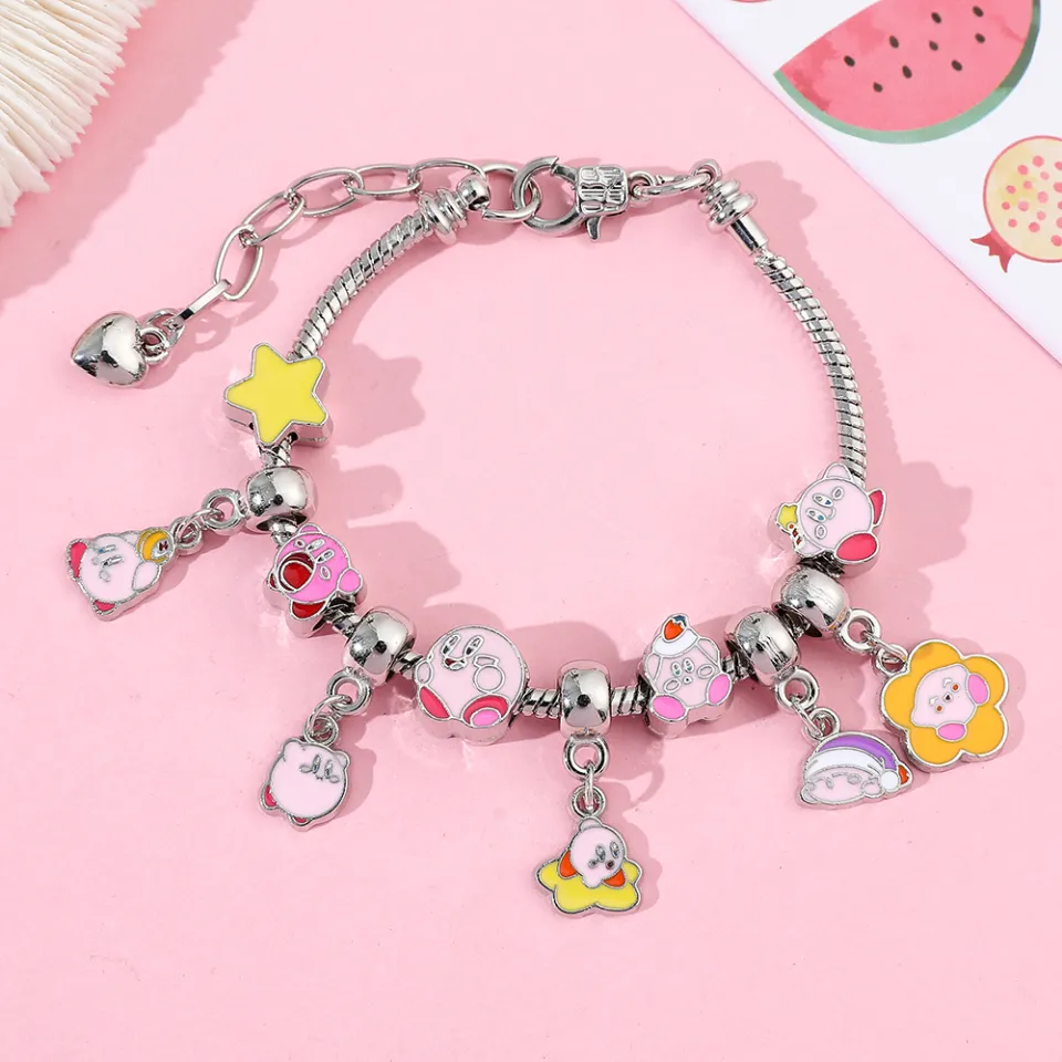 Pink Cartoon Karby Pandora Bracelet Anime Kawaii DIY Charms