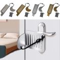 【Miga Plaza】1x5210A Anti Theft Door Lock Metal Travel Tool Safety Latch Punch-free Door Locker Stopper Home Room. 