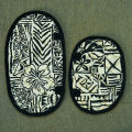 2pcs Refrigerator Handle cover Beige and Black Floral Beautiful Fridge Handle cover. 