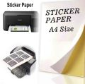 Sticker Sheet A4 Size Glossy Self Adhesive Sticker Paper Full Sheet Label Laser Inkjet Print 20 Sheets 50 Sheets 100 Sheets. 