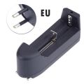 Universal Battery Charger Single Slot Charging For 3.7V 18650 16340 Li-ion Rechargeable Battery or with cable. 