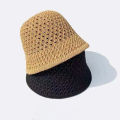 Bucket Hat Designer Wide Brim Women Bucket Hat Summer Straw Woven Sun Visor Hats Hollow Hat Striped Beach Hat. 