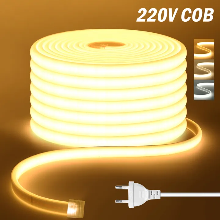 Natural/Warm%20Tube%20Light%20Flexible%20LED%20Waterproof%20Strip%20Neon%20COB%20Light%20Adjustable%20220VLED%20Dimmer%20Switch%20Plug%20Kit%20288%20High%20Gloss%20White%20-%20Image%202