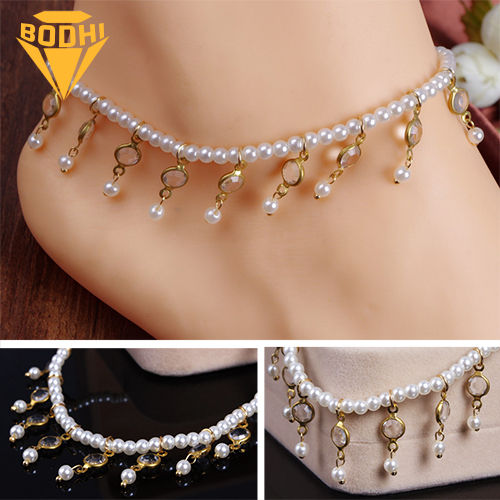 Women's%20Faux%20Pearl%20Rhinestone%20Anklet%20Bracelet%20Tassels%20Barefoot%20Ankle%20Foot%20Jewelry%20-%20Image%204