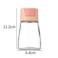 Quantitative seasoning jar glass press salt control bottle seasoning bottle monosodium glutamate salt jar household kitchen metering salt seasoning bottle. 