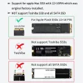ACASIS USB C 3.2 12+16 PIN SSD Enclosure for MacBook Pro,MacBook Air, Mac Pro, iMac and Mac mini from 2013 to 2017 Enclosure with M.2 Nvme SSD adapter MAC3W. 