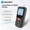 Mileseey Laser Distance Meter X5 X6 Laser Rangefinder 40M 60M 100M for Measuring Distance Area Volume Laser Measurement Tools Bubble Mute Intelligent Laser Measure Rangefinder. 