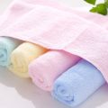 Wholesale bamboo fiber towel solid thickening Small mini towel baby wipes quick dry hand towel children bathroom wash face towel. 