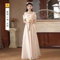 Bridesmaid Dress 2024 New Summer Champagne Satin Sisters Group Dress Women's Daily Style High Sense Niche. 