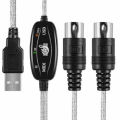 USB IN-OUT MIDI Cable Converter PC to Music Keyboard Adapter Cord. 