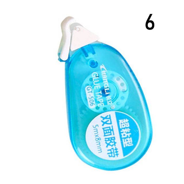 Roller Refill Double Glue Tape Stationery Color Random Replaceable Core Office Dots With Dispenser Adhesive Stick Sided(6)