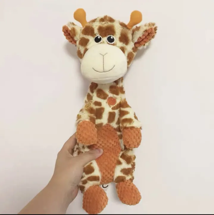 32cm Pet Dog Plush Squeaker Toy Puppy Plush Sound Animal Shape Molar Toys for Small Medium Big Dogs, Dinosaurs