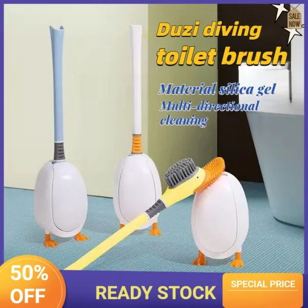 Cute%20Duck%20Shape%20Silicone%20Toilet%20Brush%20360%C2%B0%20Flexible%20Head%20Automatic%20Opening%20Closing%20Double-sided%20Cleaning%20Tools%20-%20Image%202