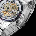 WINNER famous brand men mechanical watches fashion automatic skeleton man wristwatches stainless steel band relogio masculino. 