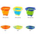 3PCS Foldable Bucket Foldable Pail Bucket Sand Buckets Silicone Collapsible Bucket for Kids Beach Play Camping 2L. 