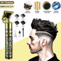 T9 Vintage Professional Trimmer Dragon Hair Cutting Machine Hair Clipper Professional Cutter Trimmer for Men USB Rechargeable Man Shaver Trimmer Barber Technical Beard Trimmer. 