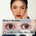 Power (0 ) Contact lenses large eyes natural brown soft lenses annual use 14.5mm. 