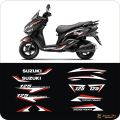 Suzuki Burgman Bike Stickers Full Set Double Side PVC & Luminous High Quality Plotter Cutting Modify Stickers. 