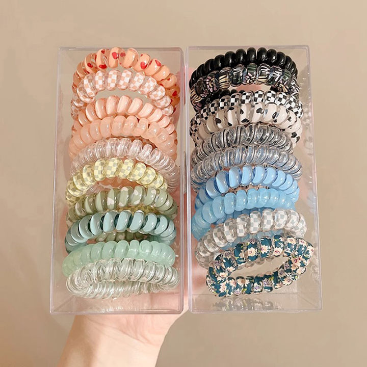 5PCS%20Colorful%20Telephone%20Wire%20Hair%20Ring%20Girls%20Traceless%20Springs%20Elastic%20Hairbands%20For%20Women%20Headdress%20Hair%20Ties%20Rubber%20Bands%20Bayline%20-%20Image%203