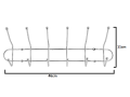 High Quality Stainless Steel Wall Hanger with 6 Double Stainless Steel Hooks. 