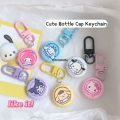 Kids Birthday Gift Keychain Backpack Pendant Pocha Purin Melody Kawaii Sanrio Kittty Kuromi Cinnamoroll My Creative Bottle Cap Key. 