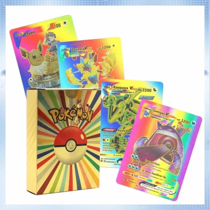 pokemon%20cards%20golden%20Anime%20Game%20Collection%20Toy%20Pokemon%20Card%20Colorful%20Gold%20Foil%20Card%20HP%20High%20Attack%20Power%20English%20Card%20Silver%20Card%20Plastic%20Black%20CardParty%20Games%20Crafts%20-%20Image%205