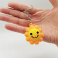 Moon And Star Keychain PVC Keychain Soft Rubber Keychain Cute Keychains Smiling Sun Keychain Souvenir Keychains. 