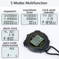 【ALLGOOD】Digital Sports Stopwatch, 10Lap /Split Memory Stopwatch Count Down Timer, Large Display Waterproof 12/24 Hour Clock. 