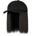 【EleganceEssence】Baseball cap collarbone hair cap body cap short straight hair wig cap sun hat. 