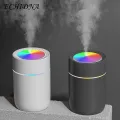 1 Set 350ML Air Humidifier Fine Mist Heavy Fog 2 Gears 7-Color Mode USB Mute Marquee USB Humidifier Home Supply. 