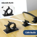 1/10 Pcs Adhesive Backed Plastic Wire Adjust Cable Clips Adhesive-type Wiring Fixing Seat Harness Buckle Wire Fixing Clip. 