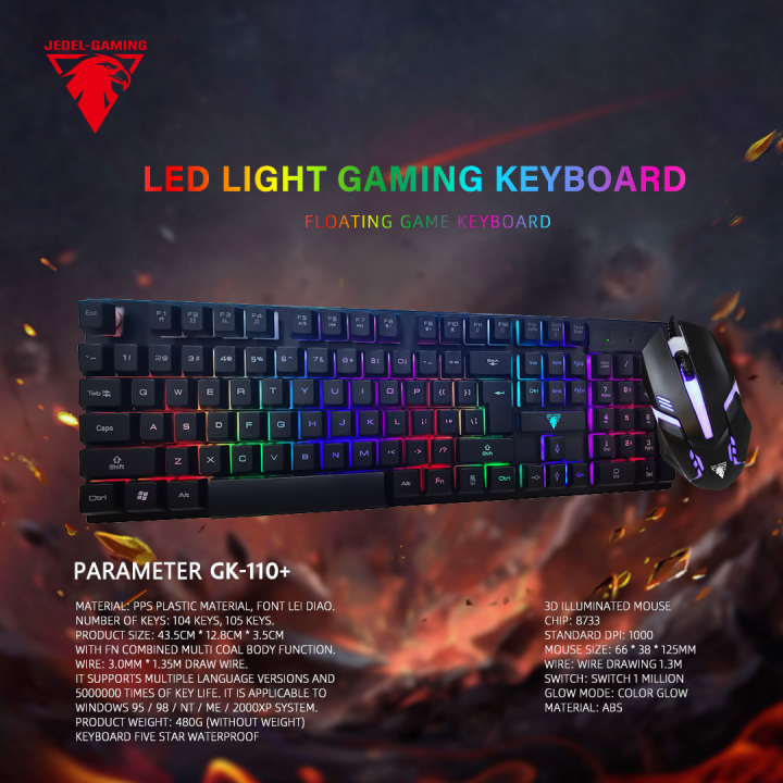 JEDEL%20%20GK110+%20Gaming%20Keyboard%20&%20Mouse%20Set%20Combo%20RGB%20Rainbow%20Light%20Colourful%20Mechanical%20Keypad%20Bundle%20-%20Image%205