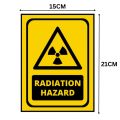 Radiation Hazard Sign Board - 15cm X 21cm. 