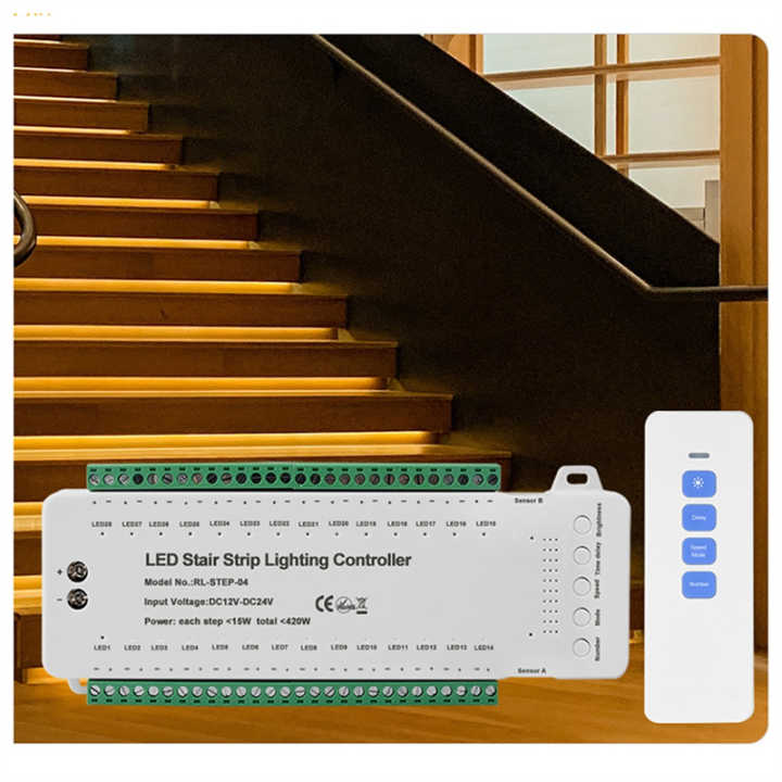 (COKP) 28 Steps Stair Lighting Controller with PIR Motion Sensor 28 ...
