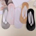 1/5pairs New Fashion Women's Shallow Mouth Mesh Butterfly Round Head Invisible Stockings High Heels Slippers Breathable Short Socks. 