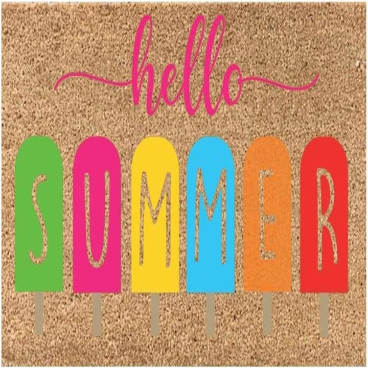 Summer Floor Mats Holiday Mats Welcome Door Mats Polyester Door Mat Beach Non Slip Floor Mat Flower Doormat