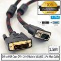 DVI to VGA Cable DVI-I  24+5 Male to VGA HD 15Pin Male Adapter Dual Link Video Cable Support 1080P Full HD from Laptop, PC dvi to vga adapter cable convertor. 