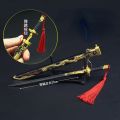 New Golden Dragon Key Chain Bag Pendant 22cm Alloy Model Pendant Mini Katana Keychains anime keychain key chains. 